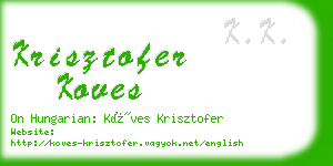 krisztofer koves business card